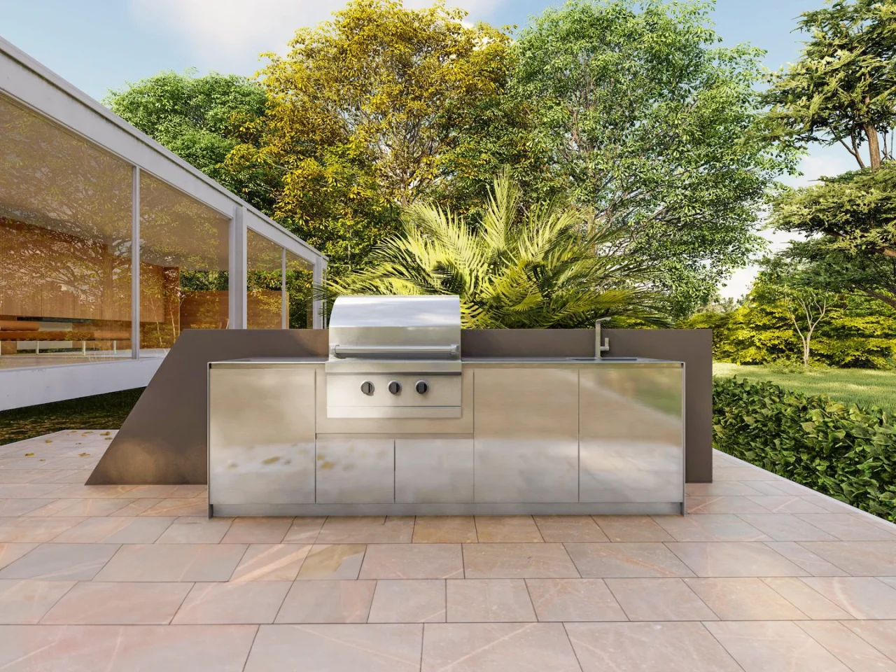 Bucătării exterioare Island: soluția ideală pentru spații mari